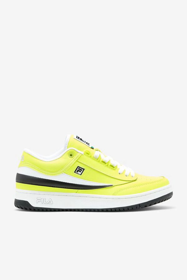 Zapato De Tenis Fila Hombre Amarillo / Negras / Blancas - T-1 Mid - España 782460VKE